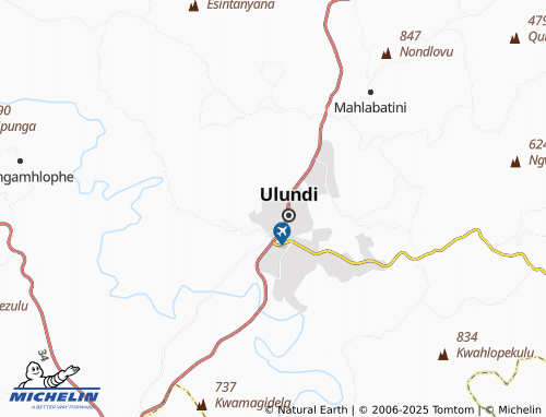 MICHELIN Ulundi B North map - ViaMichelin