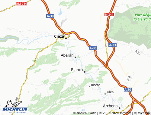 MICHELIN-Landkarte Abarán - ViaMichelin