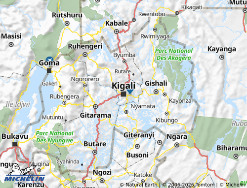 MICHELIN Kigali City map - ViaMichelin