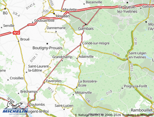 MICHELIN Adainville map - ViaMichelin