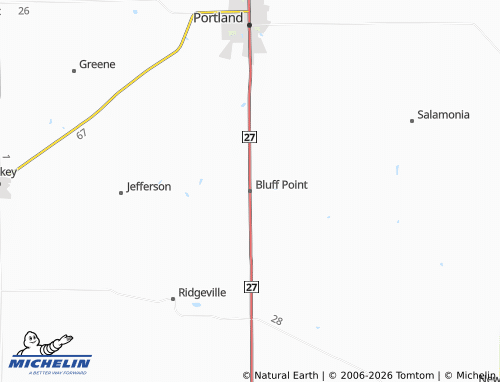 Mappa MICHELIN Bluff Point - ViaMichelin