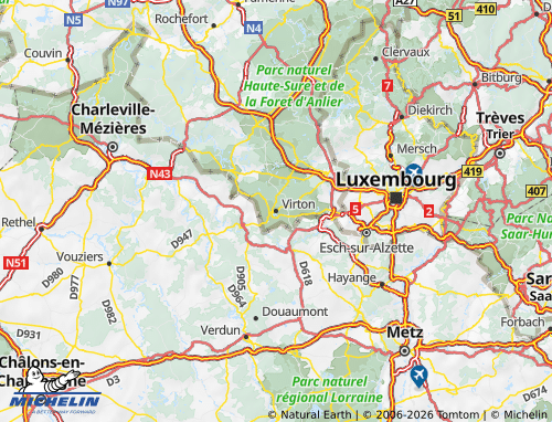 Kaart MICHELIN Virton - ViaMichelin
