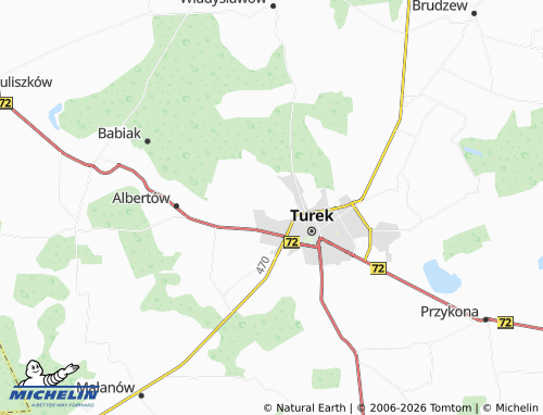 MICHELIN Obrzębin map - ViaMichelin