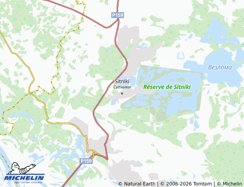 MICHELIN-Landkarte Sitniki - ViaMichelin