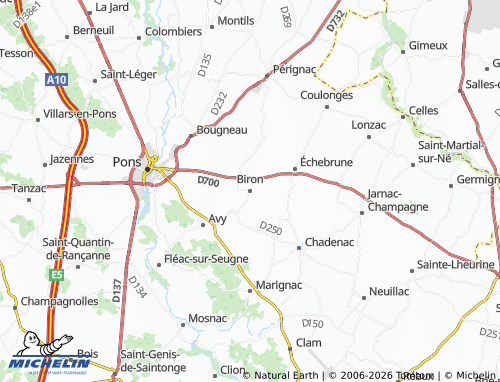 Mapa MICHELIN Biron - ViaMichelin