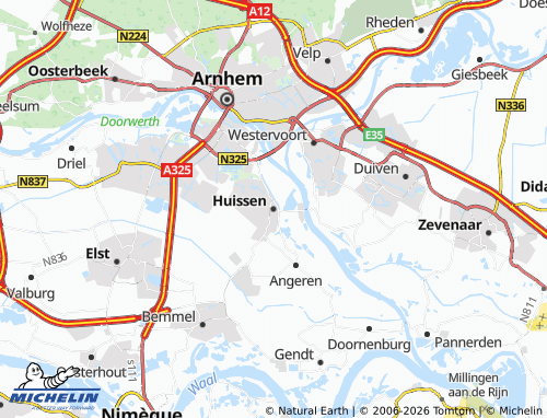 Carte MICHELIN Huissen - ViaMichelin