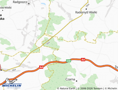 MICHELIN Podlesie map - ViaMichelin