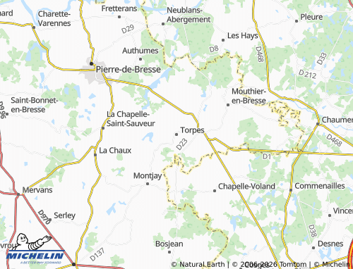 MICHELIN Torpes map - ViaMichelin