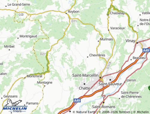 MICHELIN Saint-Appolinard map - ViaMichelin