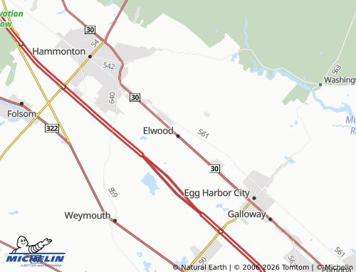 Mappa MICHELIN Elwood - ViaMichelin