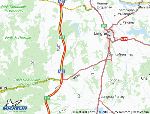 MICHELIN Noidant-le-Rocheux map - ViaMichelin