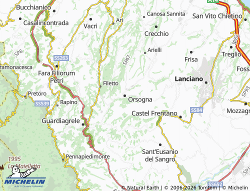 Mapa MICHELIN Orsogna - ViaMichelin