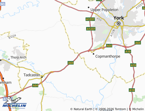 Carte MICHELIN Bilbrough - ViaMichelin