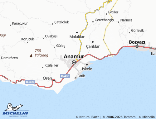 MICHELIN Bahçe map - ViaMichelin