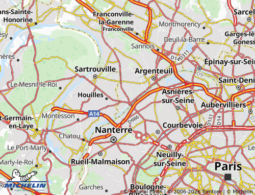 MICHELIN Bezons map - ViaMichelin