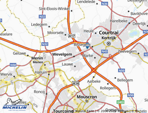 Kaart MICHELIN Wevelgem - ViaMichelin