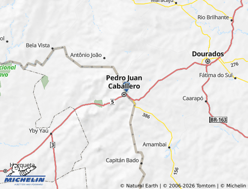 MICHELIN Amambay map - ViaMichelin
