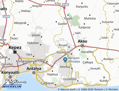Mappa MICHELIN Atatürk - ViaMichelin