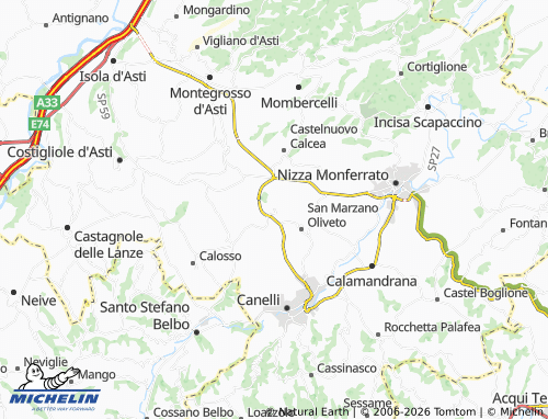 Kaart MICHELIN Moasca - ViaMichelin