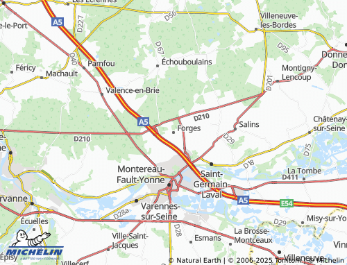 MICHELIN Forges map - ViaMichelin