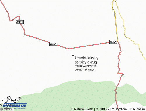 MICHELIN Uzynbulakskiy sel'skiy okrug map - ViaMichelin