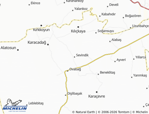 MICHELIN Sevindik map - ViaMichelin