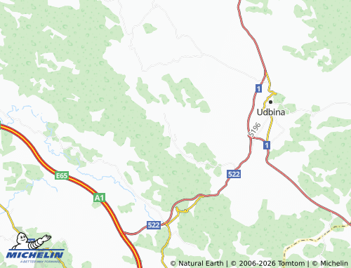 Mapa MICHELIN srednja Gora - ViaMichelin