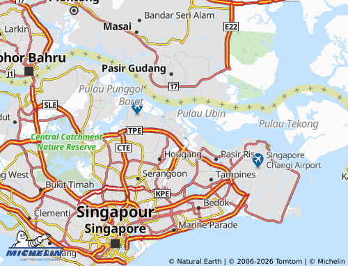 Carte MICHELIN Punggol - ViaMichelin