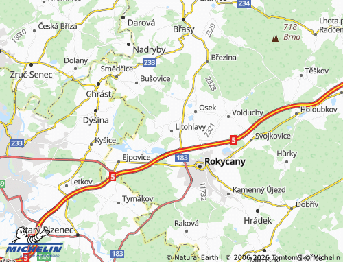 Mappa MICHELIN Litohlavy - ViaMichelin