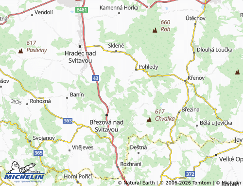Mapa MICHELIN Horní Hynčina - ViaMichelin