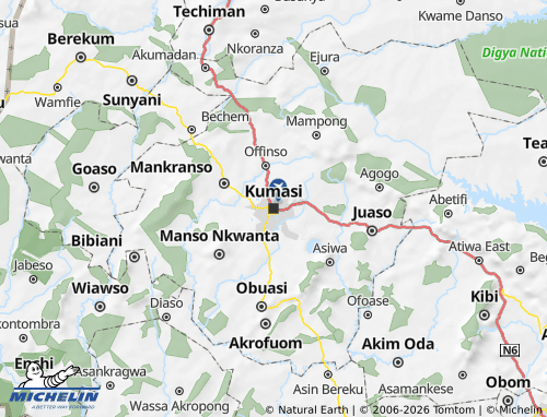 Mappa MICHELIN Ashanti - ViaMichelin