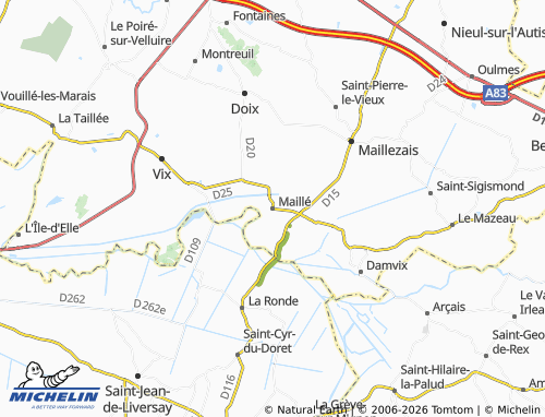 MICHELIN Maillé map - ViaMichelin