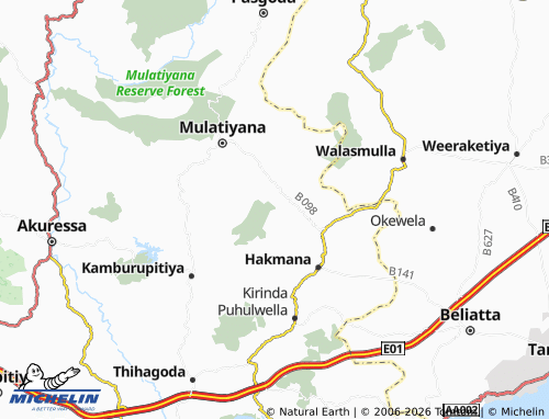 Mapa MICHELIN Pallawela - ViaMichelin