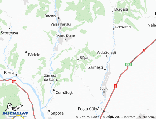 MICHELIN Blăjani map - ViaMichelin