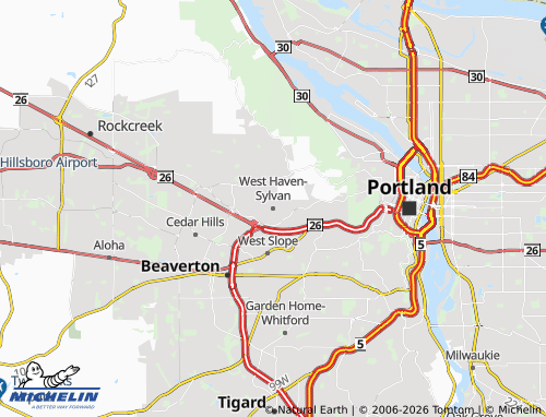 Mapa MICHELIN West Haven-Sylvan - ViaMichelin