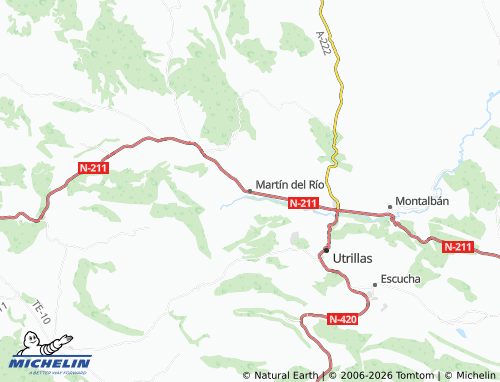 Kaart MICHELIN Martín del Río - ViaMichelin