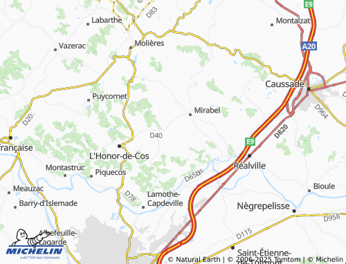 MICHELIN Sibade map - ViaMichelin