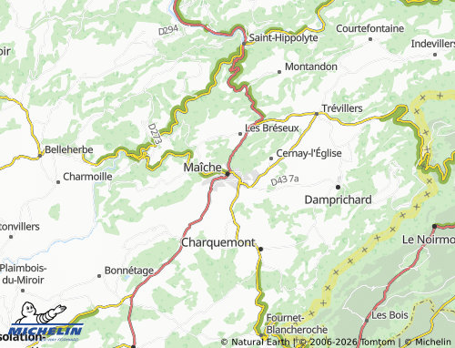 Mapa MICHELIN Maîche - ViaMichelin