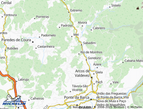 MICHELIN Soutelo de Rio de Moinhos map - ViaMichelin