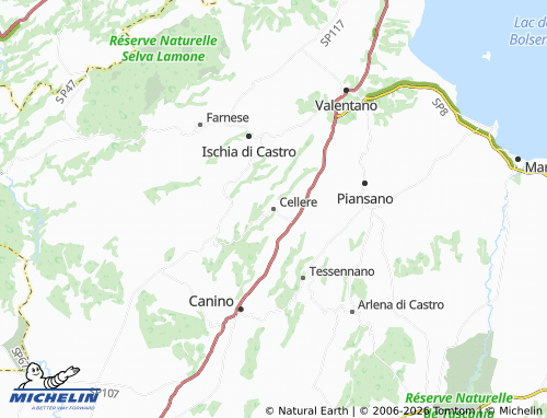 MICHELIN Cellere map - ViaMichelin