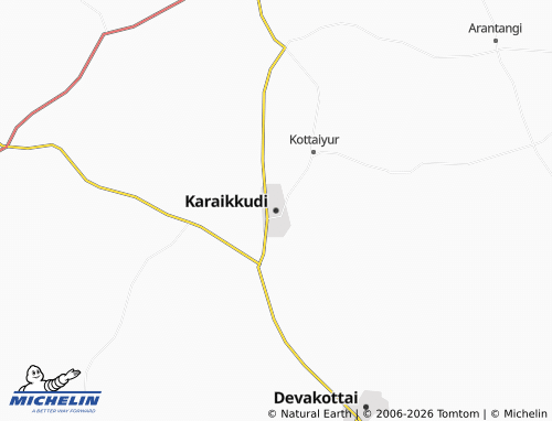 Carte MICHELIN Karaikkudi - ViaMichelin
