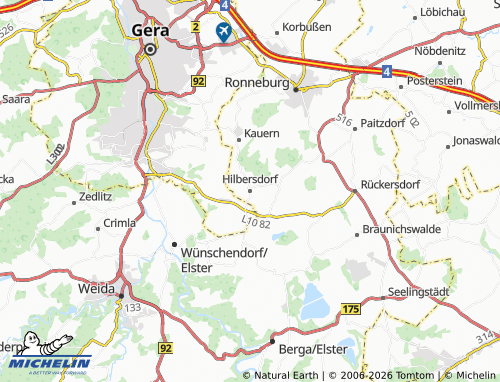 MICHELIN Hilbersdorf map - ViaMichelin