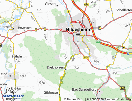 MICHELIN Neuhof/Hildesheimer Wald/Marienrode map - ViaMichelin