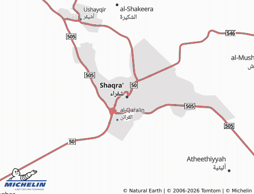 MICHELIN-Landkarte Shaqra' - ViaMichelin
