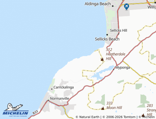 MICHELIN-Landkarte Myponga Beach - ViaMichelin