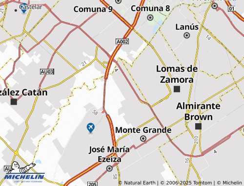 MICHELIN Nueve de Abril map - ViaMichelin