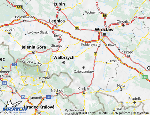 Carte MICHELIN Świdnicki - ViaMichelin