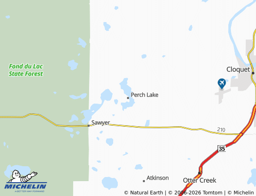 Mapa MICHELIN Perch Lake - ViaMichelin