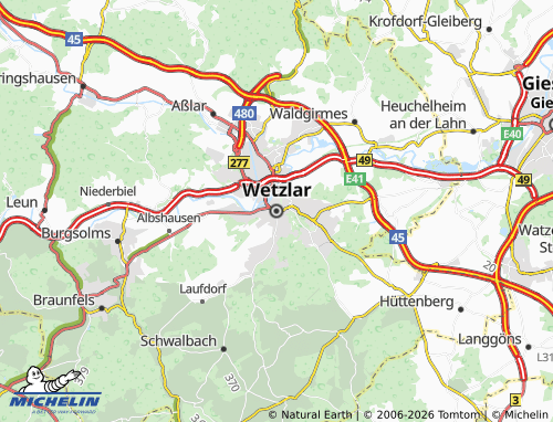 MICHELIN Wetzlar map - ViaMichelin