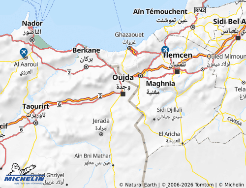 Carte MICHELIN Oujda Angad - ViaMichelin